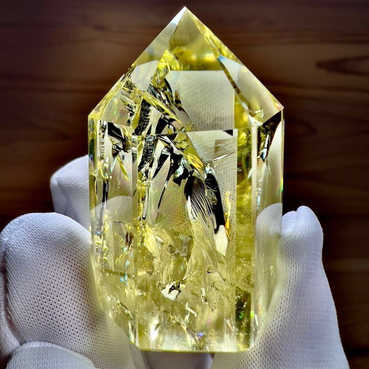 非加熱 天然無処理 シトリン 黄水晶 ポイント 原石 虹 高品質】天然非加熱 シトリン バイーア州産 黄水晶 ポイント
