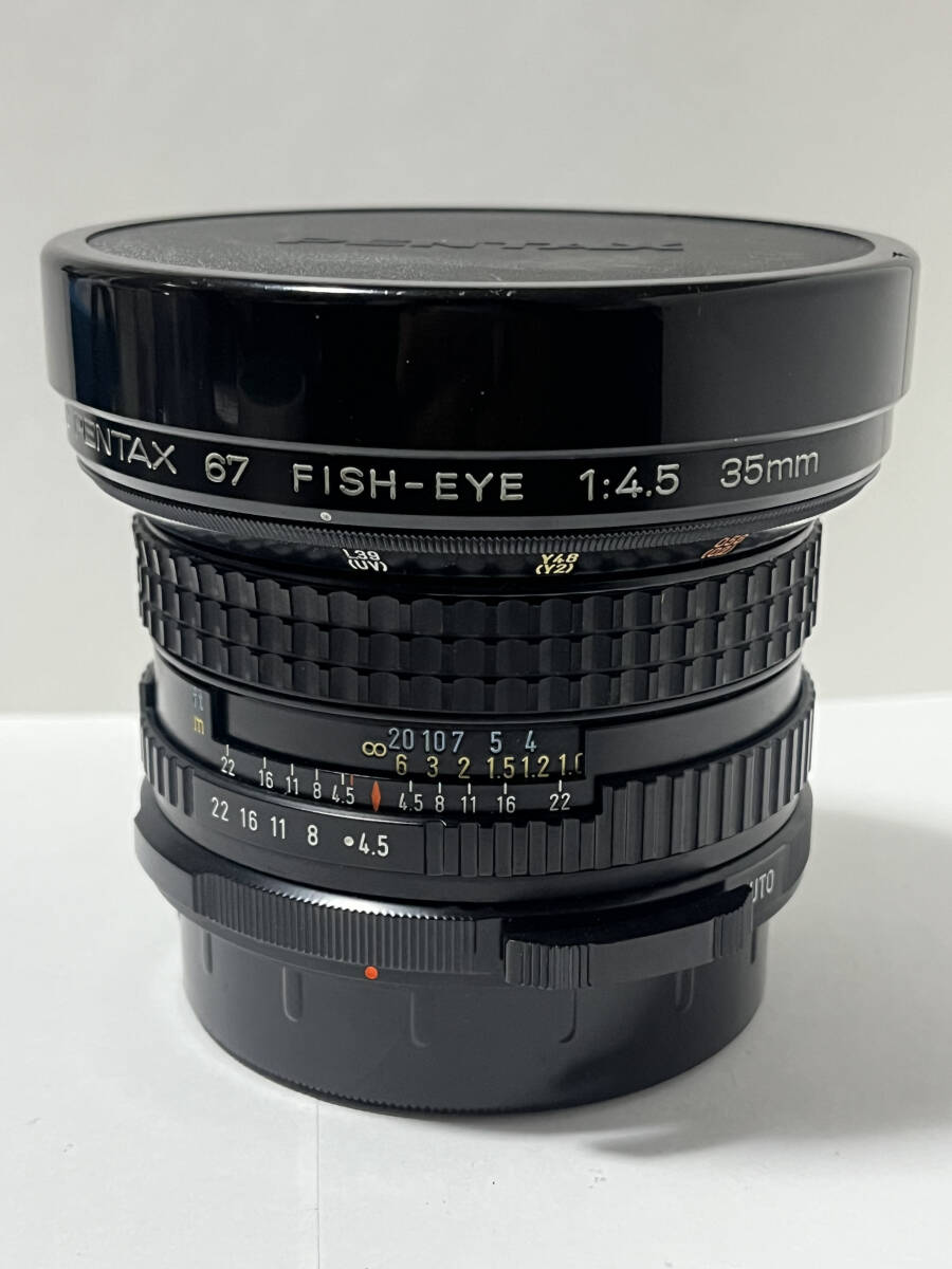 ペンタックス PENTAX 67 35mm F4.5 フィッシュアイレンズ FISH-EYE 中