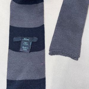 イタリア製 nexi ボーダー柄 コットンニットタイ ネクタイ