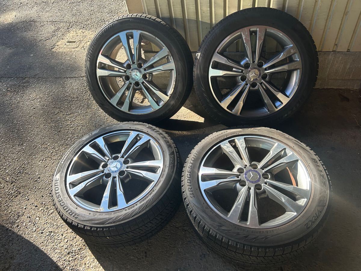 【2019年製】【4本】245/45R17 ベンツ　純正　アルミ　１７×８Ｊ　５穴　１１２　＋４８　ブリヂストン　スタッドレス　ＶＲＸ２　 ベンツ 245&frasl;45R17 純正 MERCEDES-BENZ (メルセデスベンツ) ホイールのみ販売可能