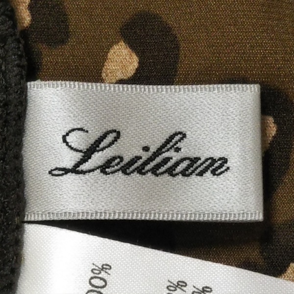 レリアン Leilian アンサンブル - ダークブラウン×ブラウン×マルチ レディース 豹柄 トップス