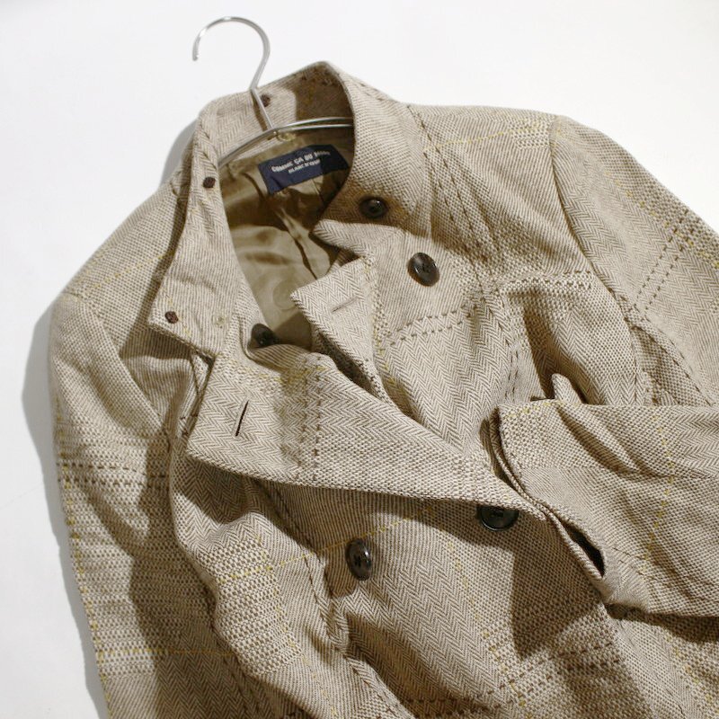 コムサデモード COMME CA DU MODE 抱っこ紐対応 チェック柄 ウール ママコート ウール ロングコート ベージュ 日本製_2