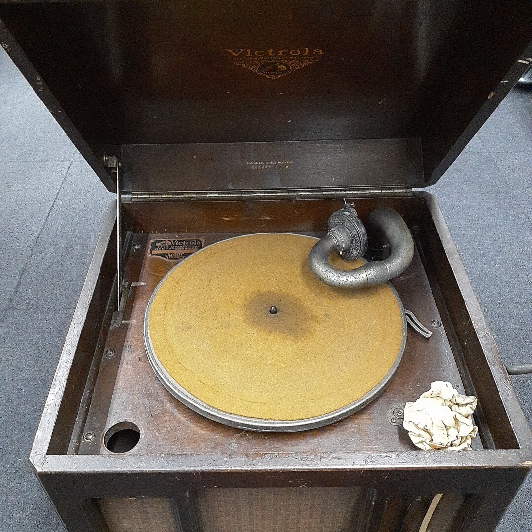 Victor ビクター Victrola ビクトローラ 蓄音機 J1-81針おまけ 動作