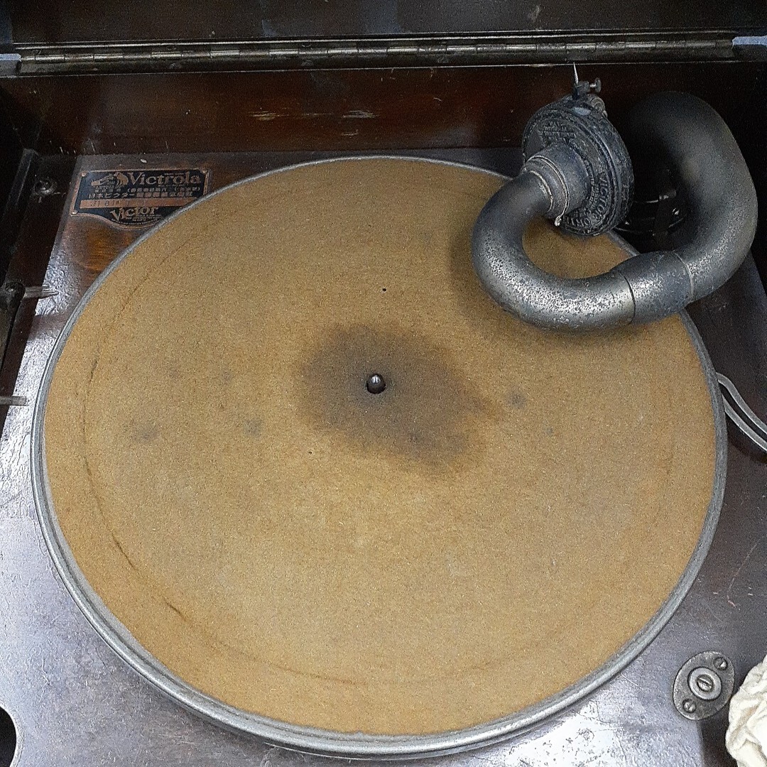 Victor ビクター Victrola ビクトローラ 蓄音機 J1-81針おまけ 動作