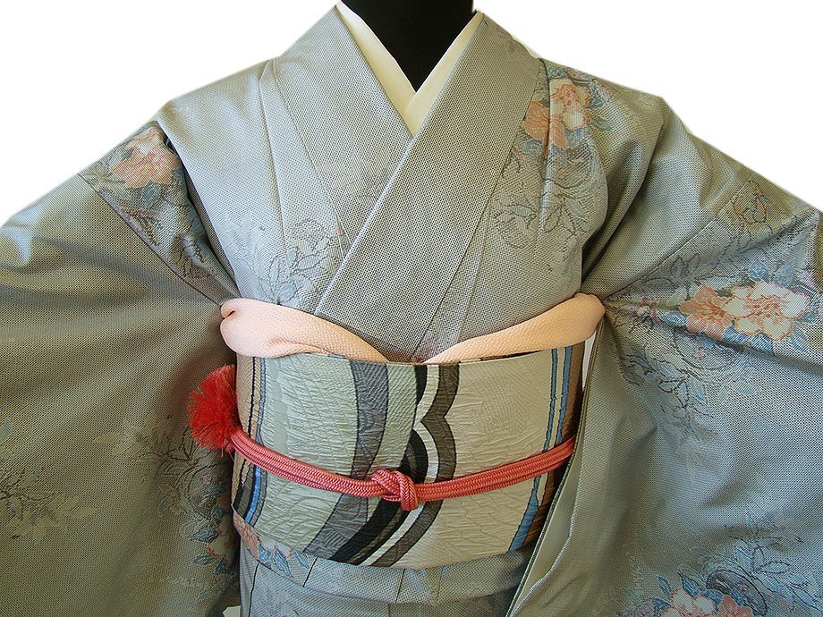 時代屋 裄65.2cm 本場 大島紬 紬袋帯 帯揚げ 帯〆 4点 セット 特横