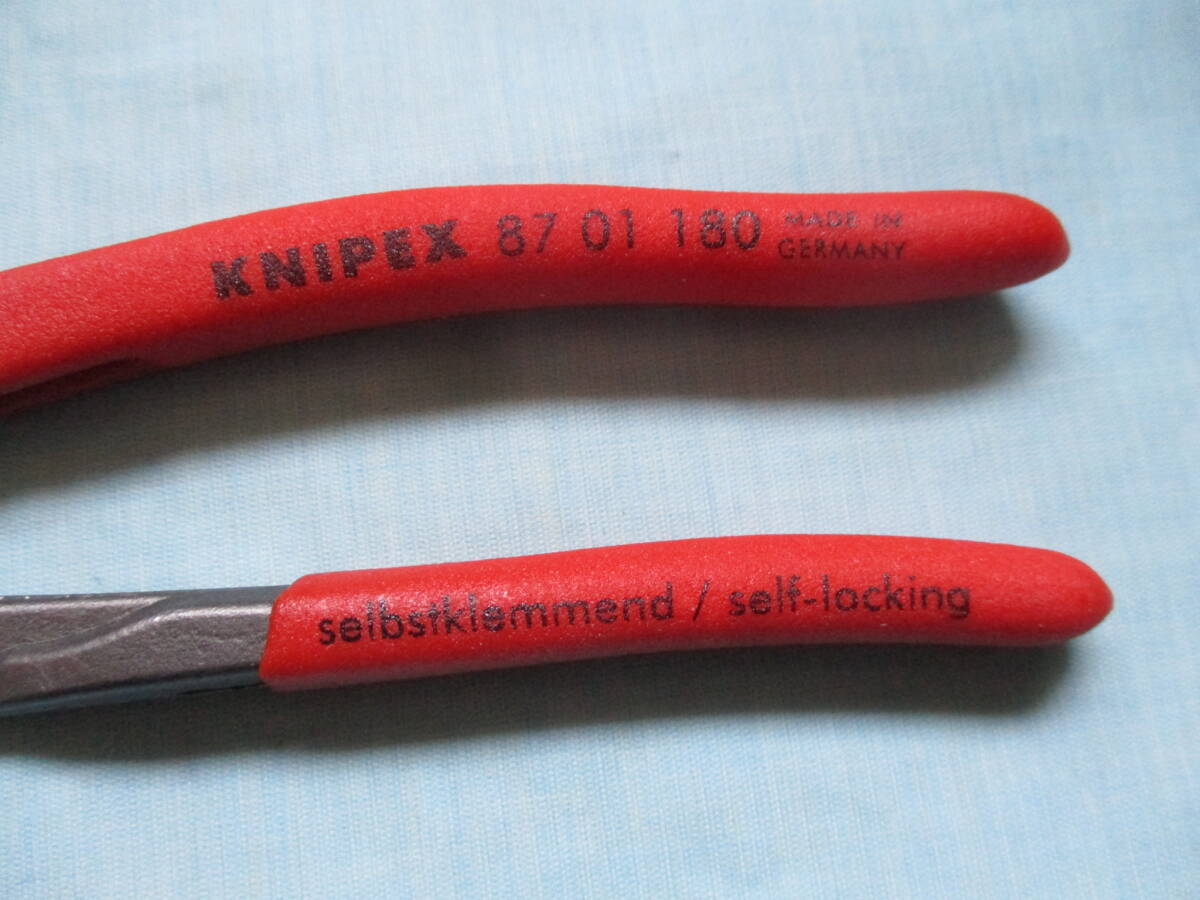 未使用　送料無料　クニペックス(KNIPEX) 　ウォーターポンププライヤー　 180 mm　8701-180 