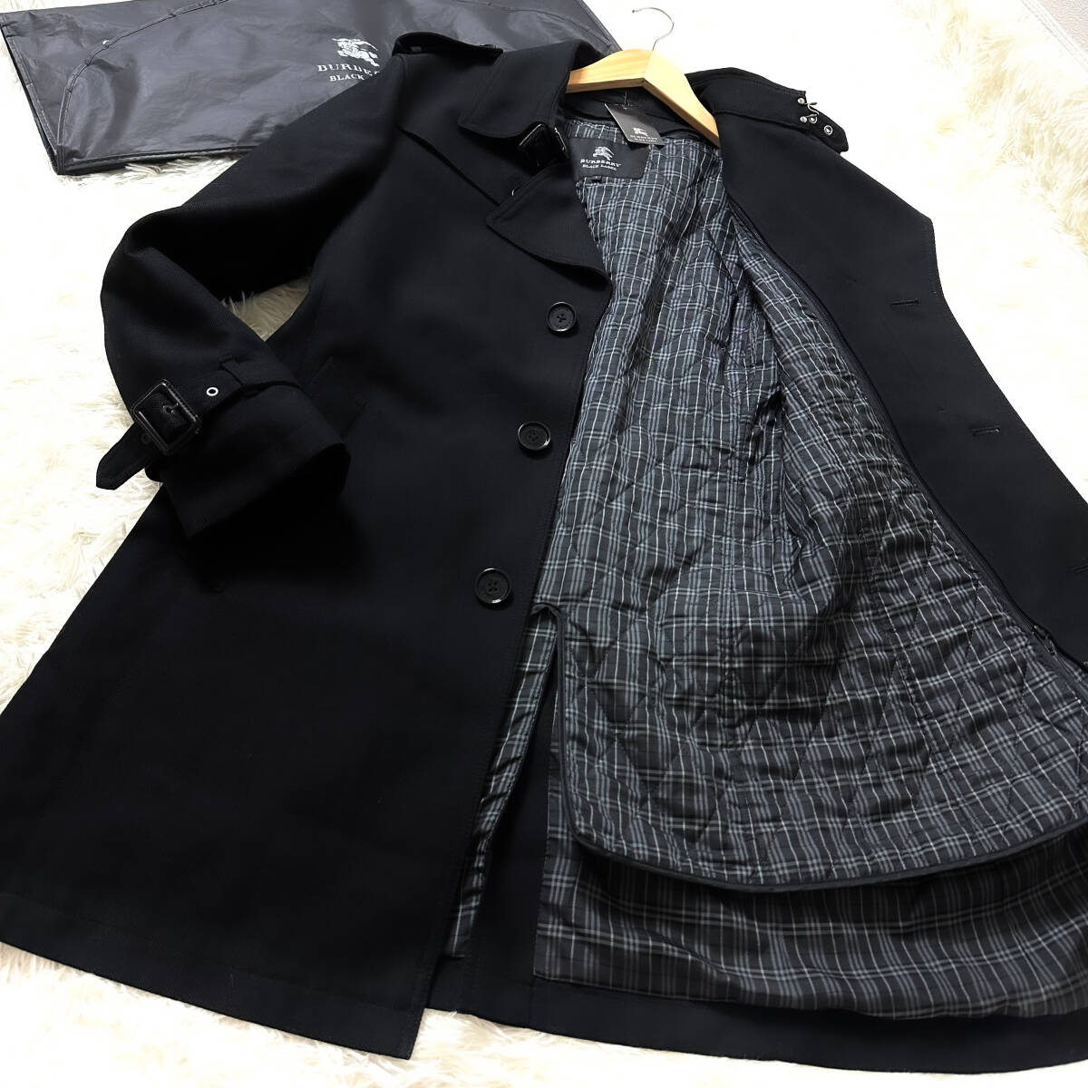 絶版極美品XL.LL~L!BURBERRY BLACKLABELナポレオンコート2way