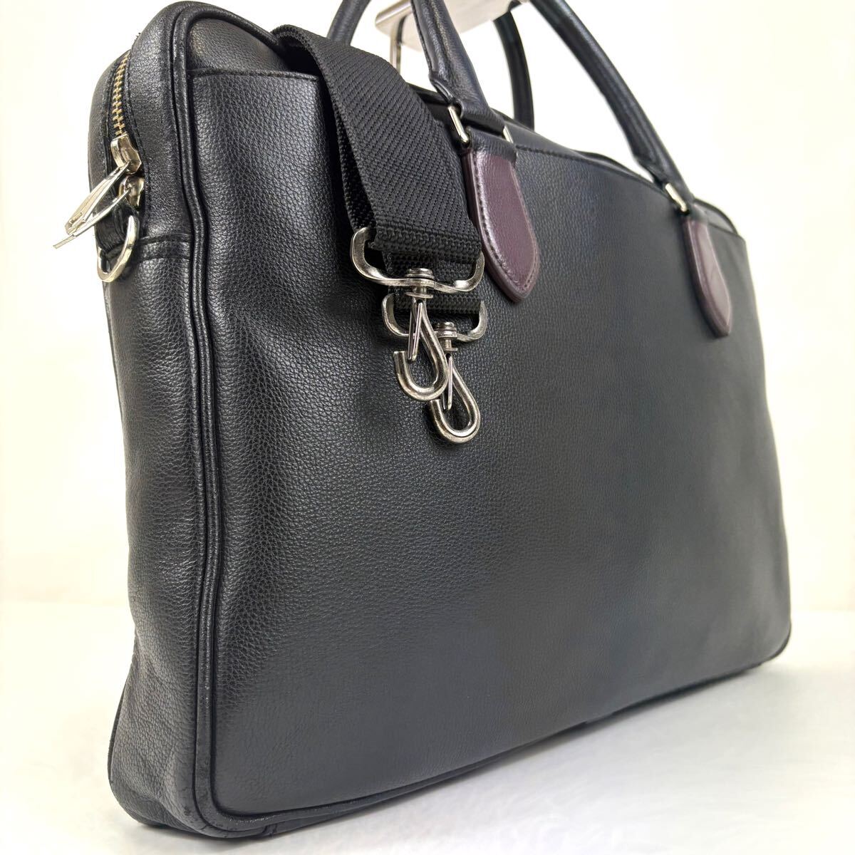 完売品✨ポールスミス ブリーフケース レザー マルチストライプ ビジネスバッグ 希少モデル》ポールスミス Paul Smith ビジネスバッグ ブリーフケース
