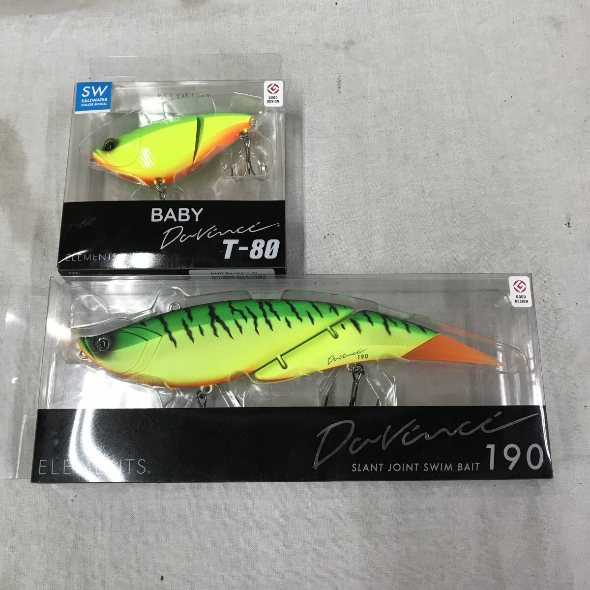  tb8522 2点セット エレメンツ ダヴィンチ190 タイガー/ ベビーダヴィンチ T-80 ライム(ビッグベイト)｜売買されたオークション情報、yahooの商品情報をアーカイブ公開 - オークファン 淡水
