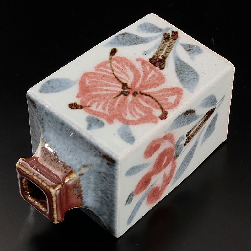古美味】河井透 花紋方壷 茶道具 保証品 gLD3 【公式通販】