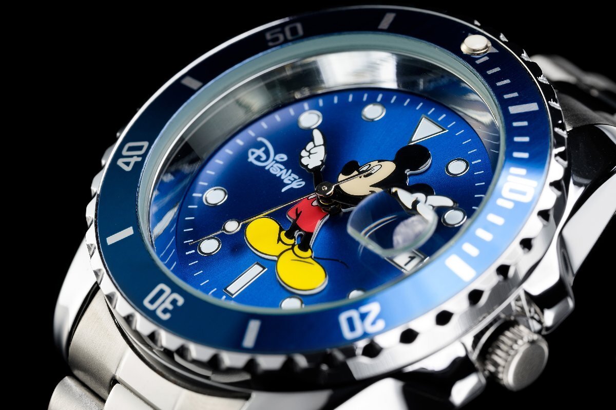 1円～ 1スタ aiko愛用アナザーヘブン×Disney限定/MICKEYミッキーマウス別注コラボ時計ミッキーブルーBLUE5気圧絶版新品逆輸入_1