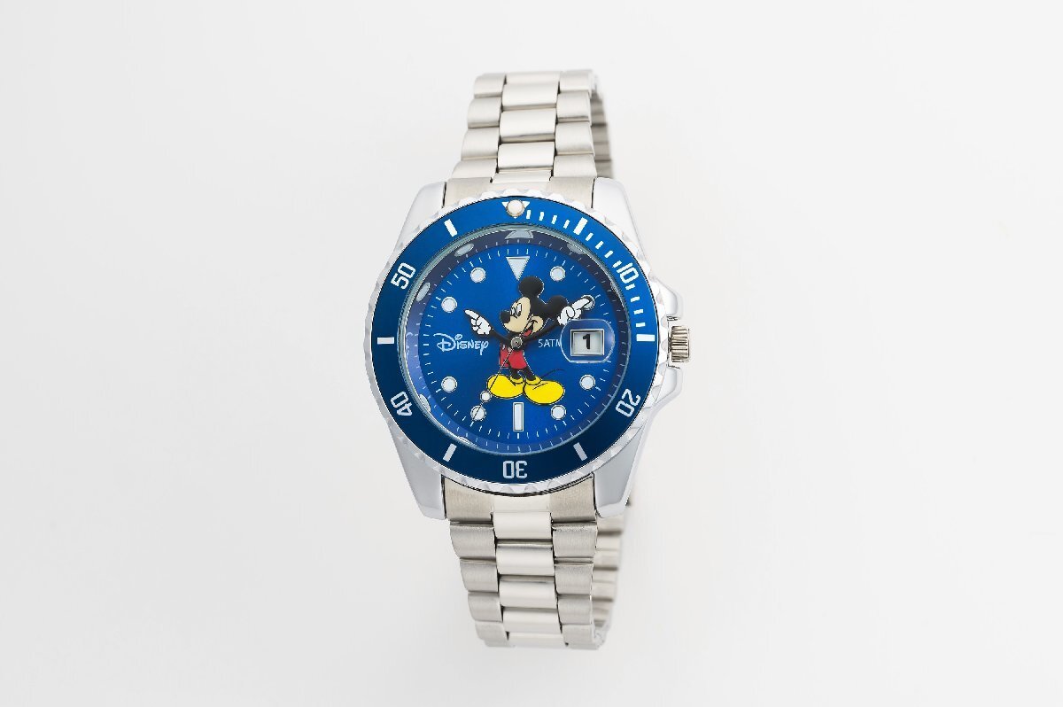 1円～ 1スタ aiko愛用アナザーヘブン×Disney限定/MICKEYミッキーマウス別注コラボ時計ミッキーブルーBLUE5気圧絶版新品逆輸入_5