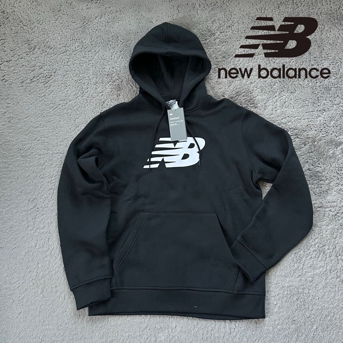 Lサイズ 新品 ニューバランス 裏起毛 パーカー ゴルフ New Balance スウェット フーディー プルオーバー 長袖 秋冬 ブラック 黒 大谷翔平_1