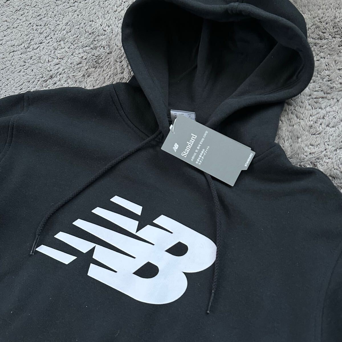 Lサイズ 新品 ニューバランス 裏起毛 パーカー ゴルフ New Balance スウェット フーディー プルオーバー 長袖 秋冬 ブラック 黒 大谷翔平_2