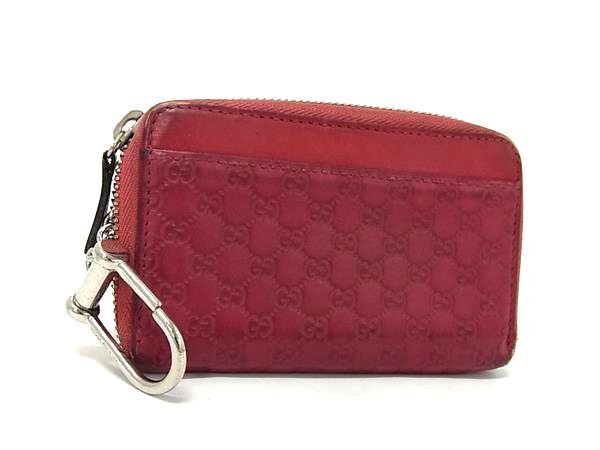 オプション 1円 GUCCI グッチ 256810 マイクログッチシマ レザー カードケース