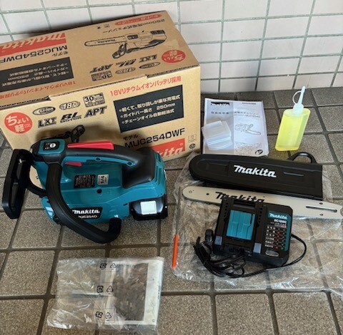 【最新作，2025】 makita マキタ チェンソー チェーンソー MUC254DWF 250mm 充電式 18V バッテリー 充電器 セット 箱付 付属品画像の通り(チェーンソー)｜売買されたオークション情報、yahooの商品情報をアーカイブ公 木工用