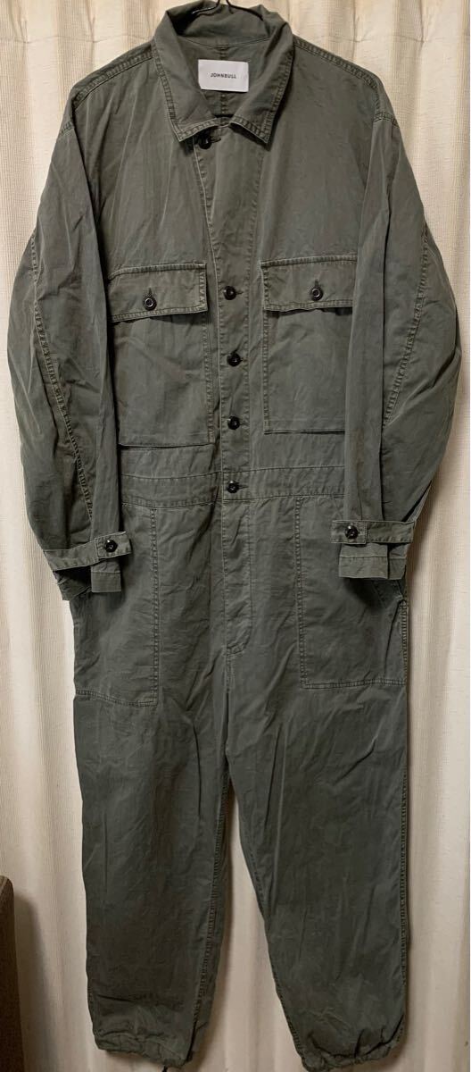 JOHNBULL ジョンブル オーバーダイオールインワン サイズM KHAKI 顔料 