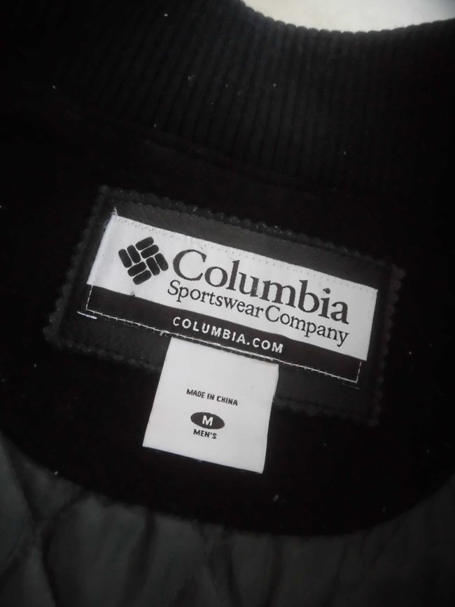 Columbia コロンビア アンボイヒル ジャケット M/ウール 袖レザー 