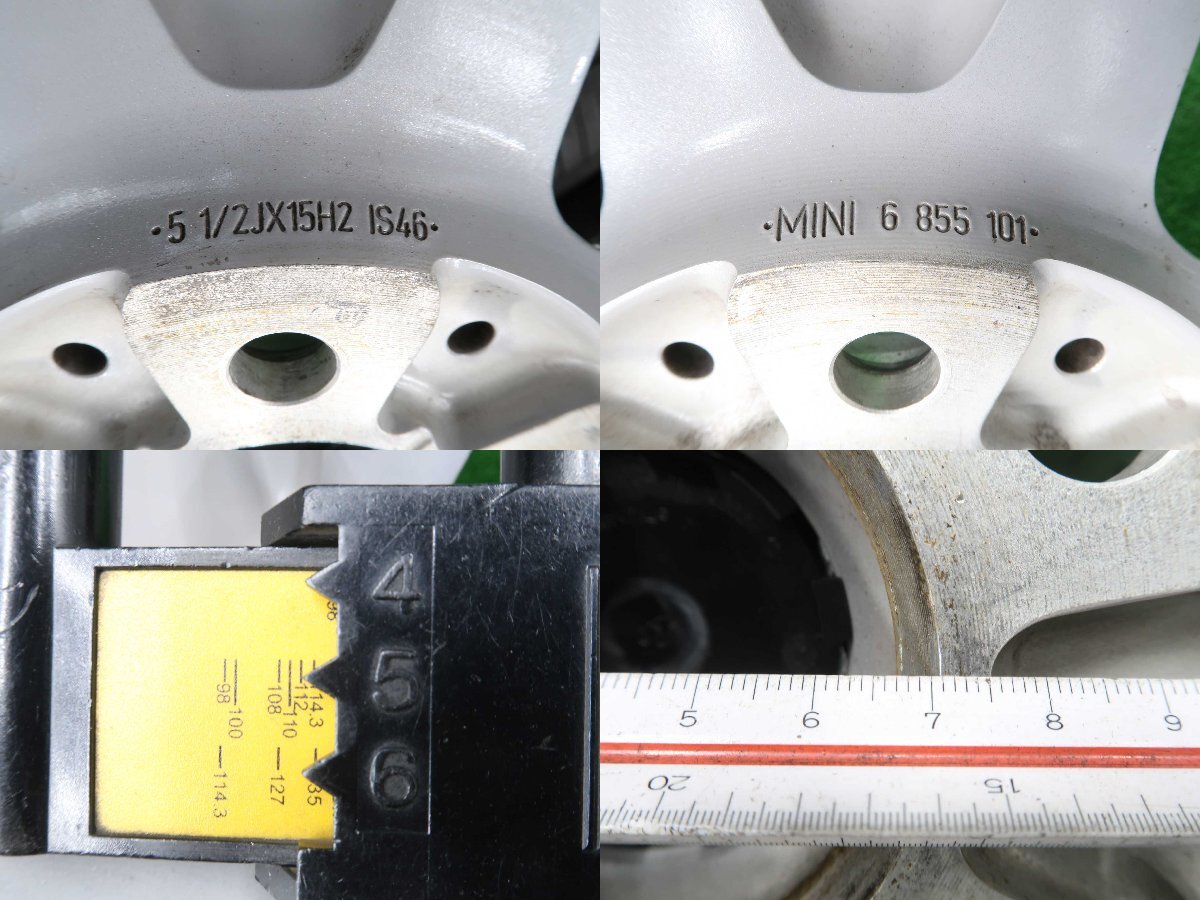 4本 MINI F56 ミニ クーパー 純正 15インチ 5.5J +46 PCD 112 スタッドレス ダンロップ ウインターマックス WM02 2021年 175/65R15 6855101_9