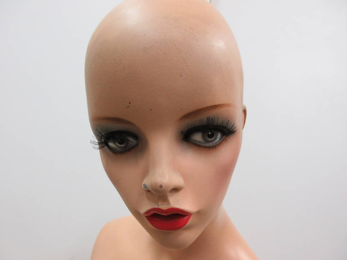 K253【1-26】□ 昭和レトロ 上半身 マネキン 女性用 高さ約58cm 腕・スタンドなし / 店舗什器 人形 アンティーク ビンテージ_2