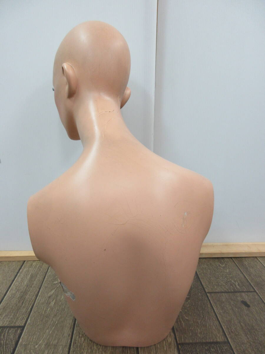 K253【1-26】□ 昭和レトロ 上半身 マネキン 女性用 高さ約58cm 腕・スタンドなし / 店舗什器 人形 アンティーク ビンテージ_9