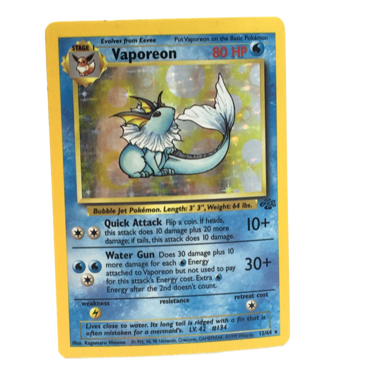 【ポケカ】北米版 英語 海外版 Pokémon Vaporeon シャワーズ tu088 ポケモンカードゲーム シャワーズ 英語版 海外 Vaporeon 旧裏面
