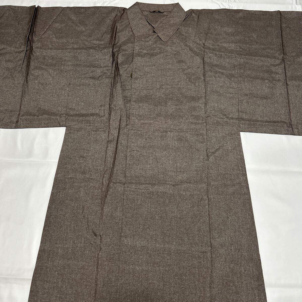 美品【法衣用コート】【LL】灰色 法要 葬儀 仏具 僧侶 装束 着物 袈裟 