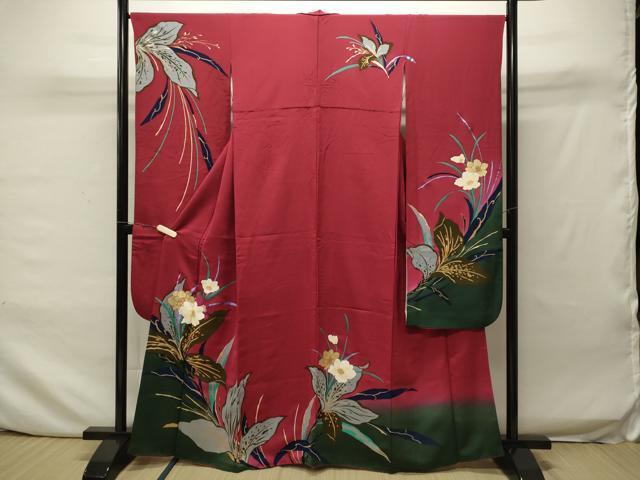 豪華振袖フルセット❤️草花文　暈し染め　金彩　正絹　逸品 平和屋着物□豪華振袖 草花文 暈し染め 金彩 正絹 逸品 CAAL1589ku 暈