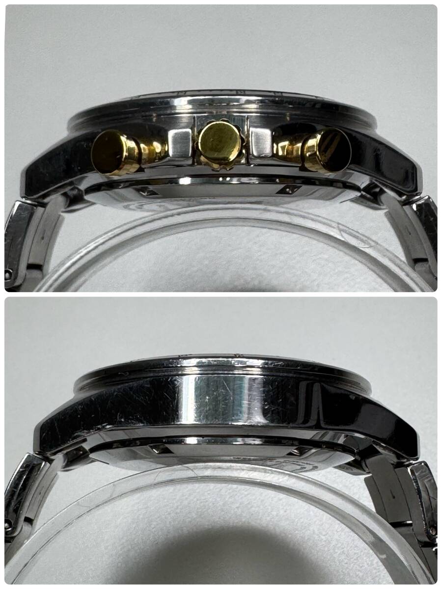 稼働】 SEIKO クロノグラフ 8T63-00D0 クォーツ 黒文字盤 セイコー