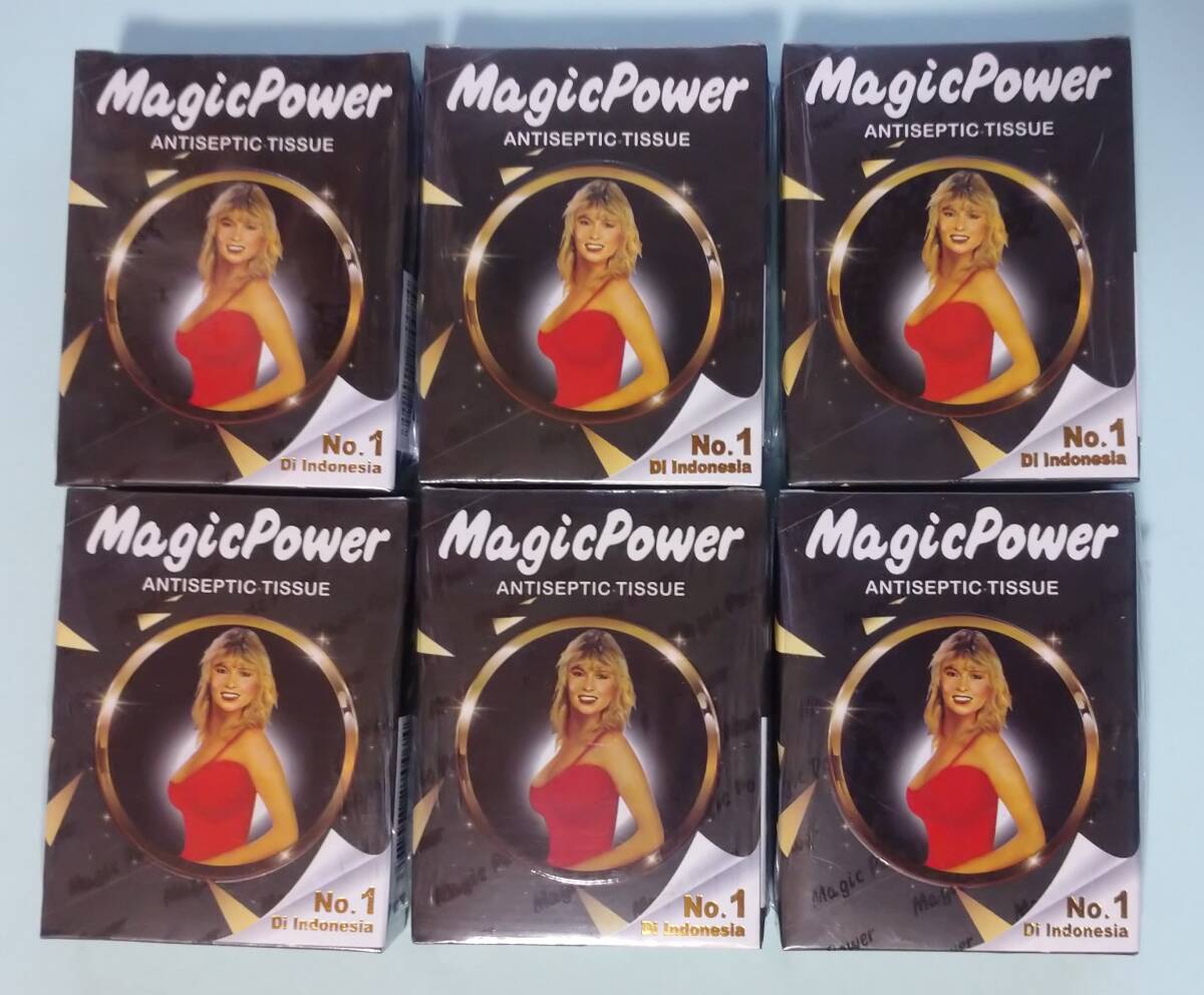 新品　マジックパワーティッシュ　Magic Power Tissue　ウェットティッシュ　１箱６枚入り　６個１組