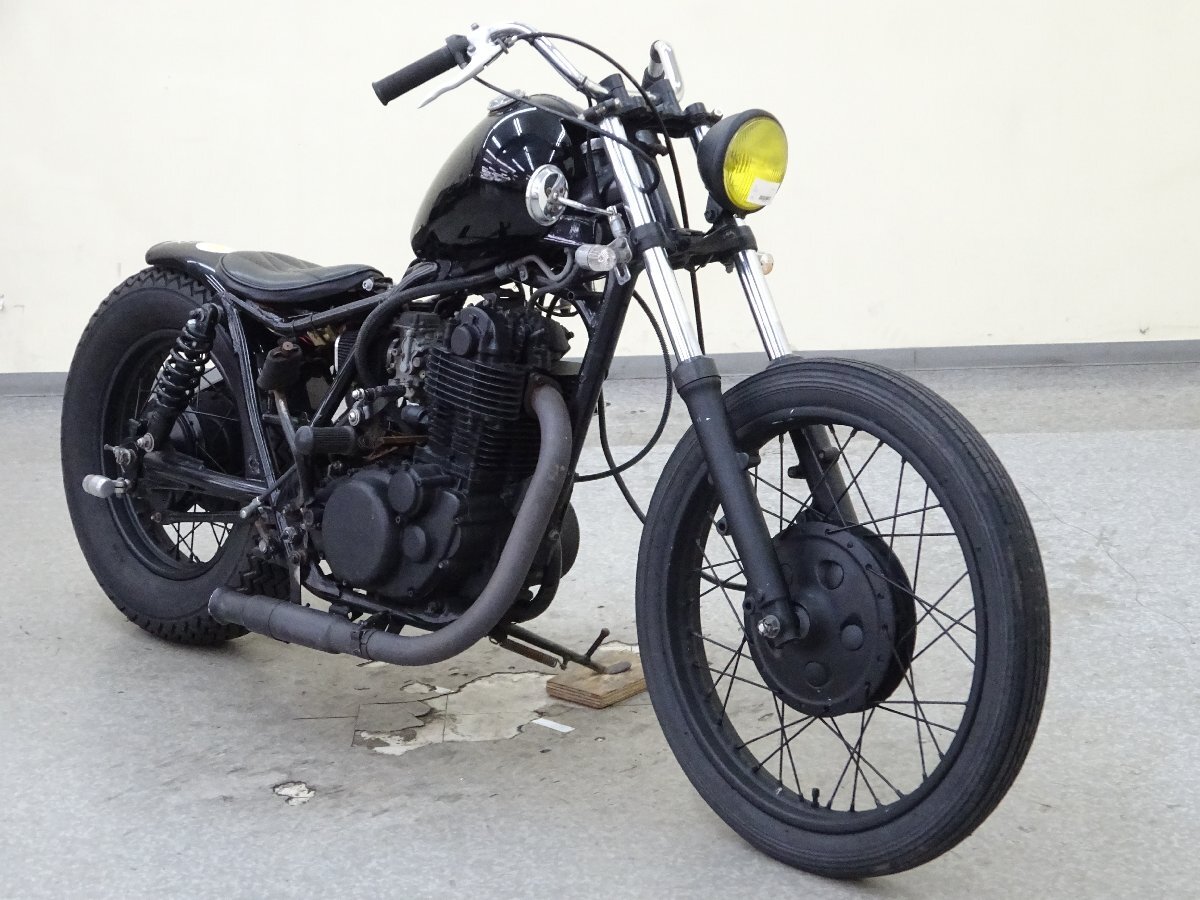 YAMAHA SR400【動画有】ローン可 土曜日現車確認可 要予約 カスタム車 チョッパー ジョッキーシフト 1JR ビッグシングル 車体 ヤマハ
