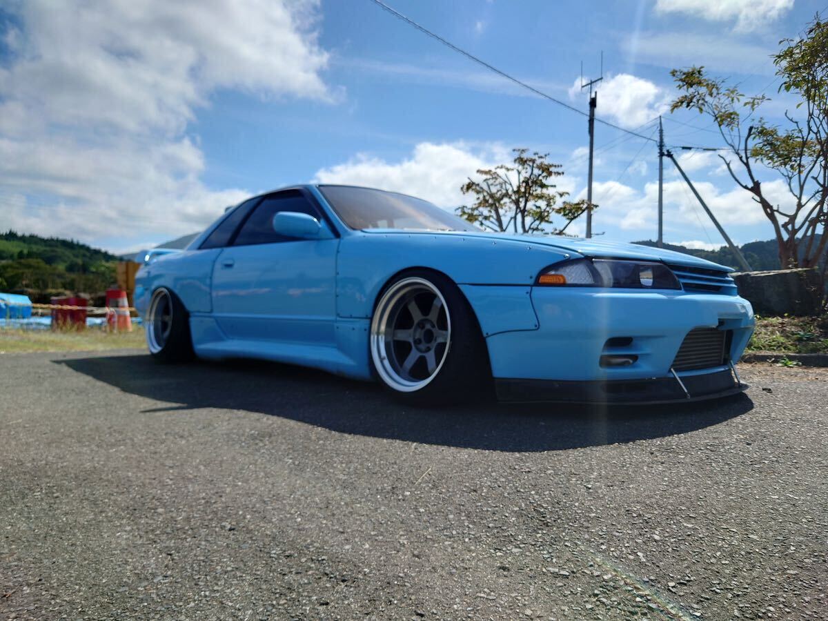 石塚工房 HCR32フロントフェンダーキット】Rバンパー用 20mmワイド