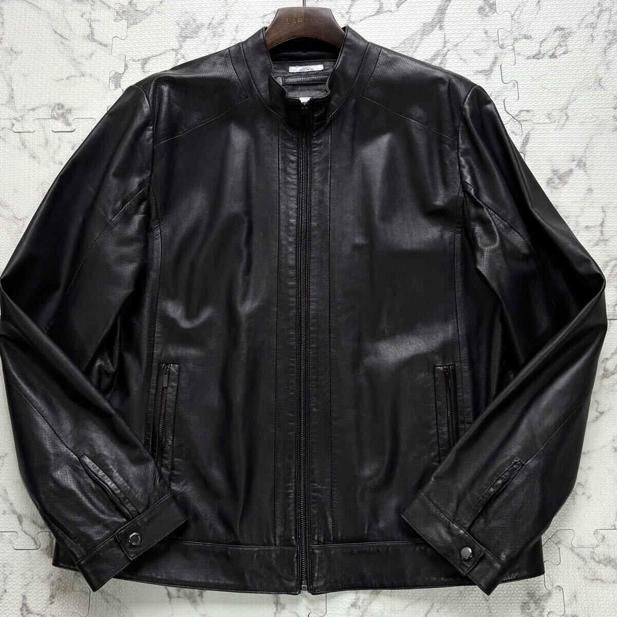 美品/XL相当◎カルバンクライン Calvin Klein シングル ライダース 