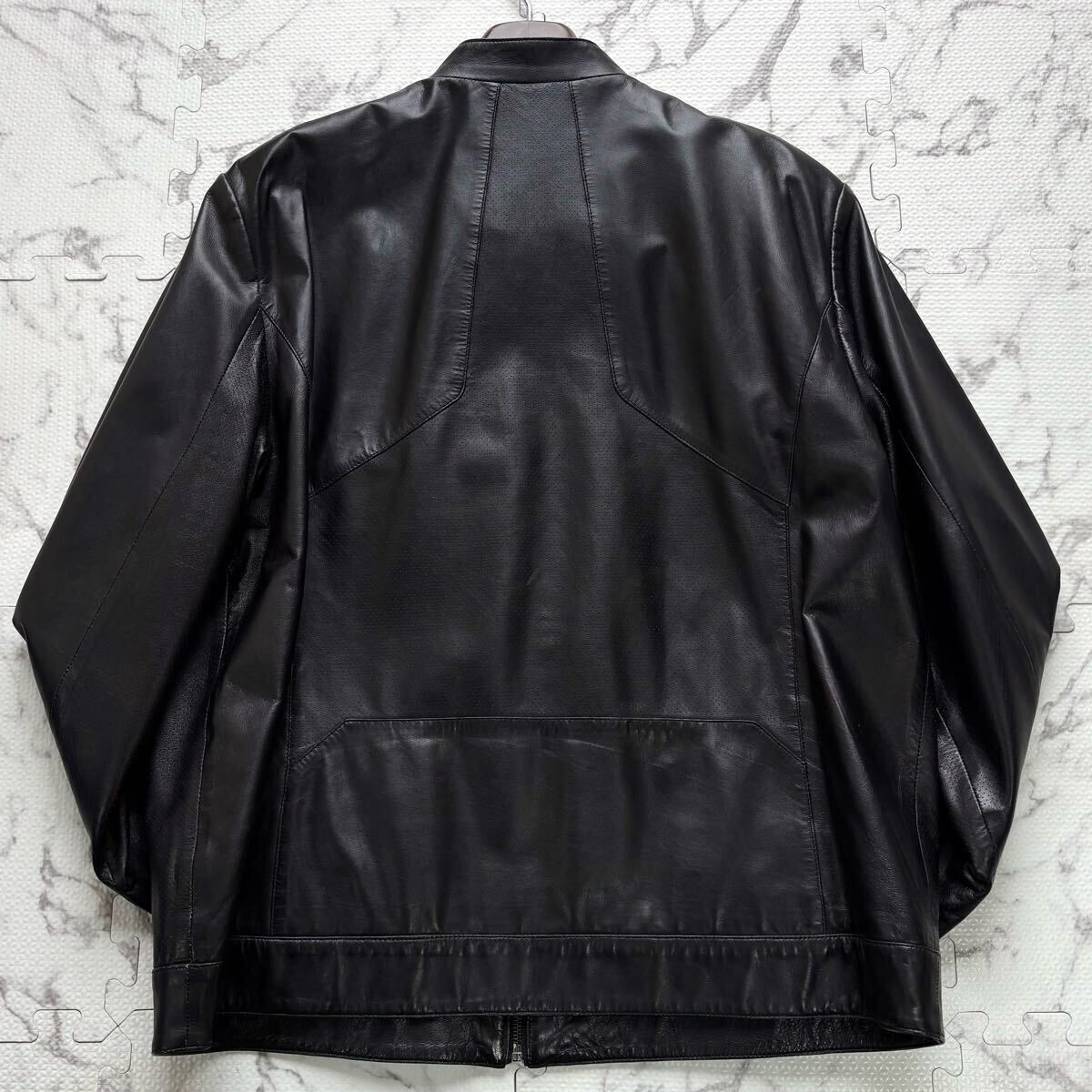 美品/XL相当◎カルバンクライン Calvin Klein シングル ライダース 