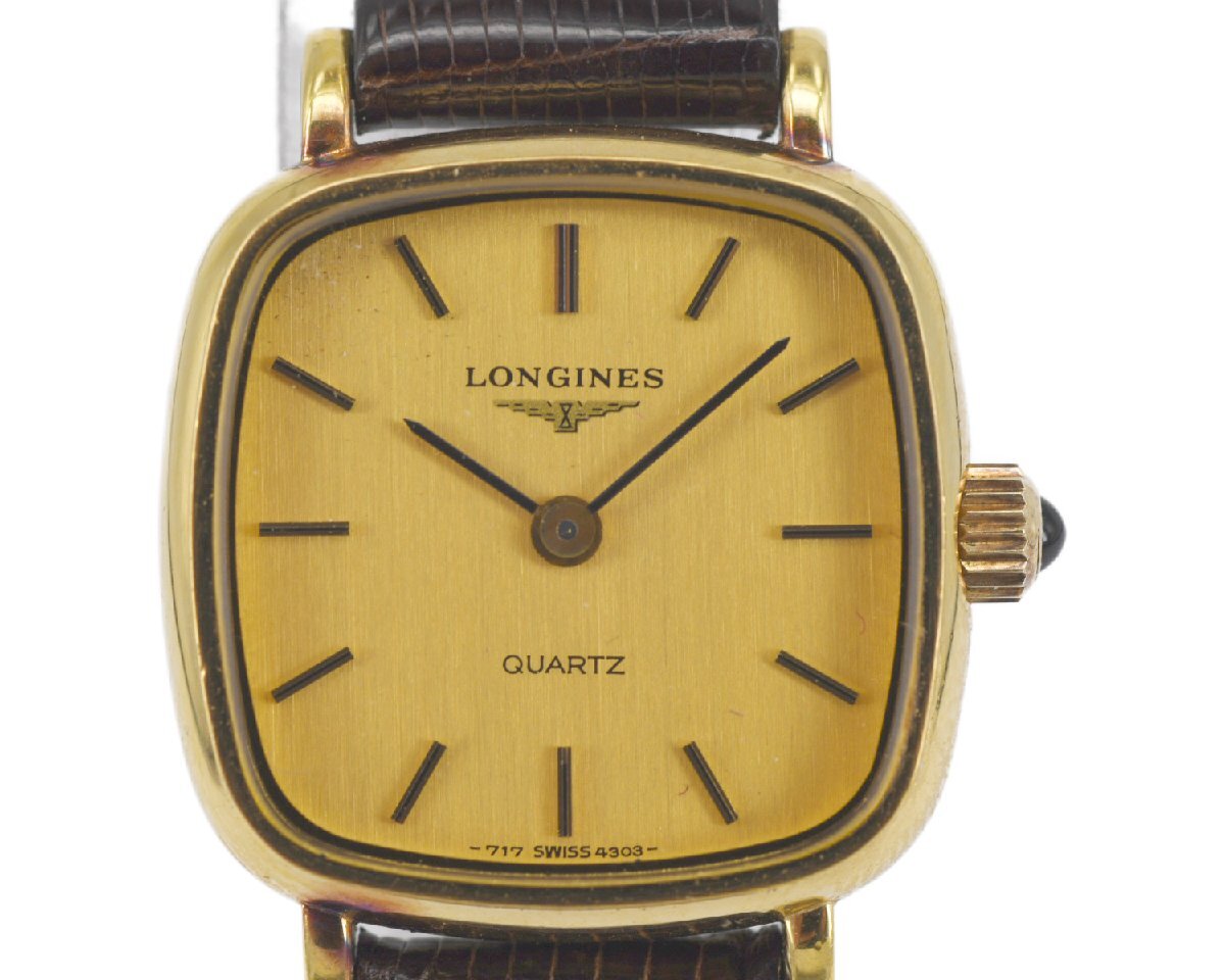 LONGINES ロンジン 腕時計 レディース クォーツ | スクエア ゴールド 