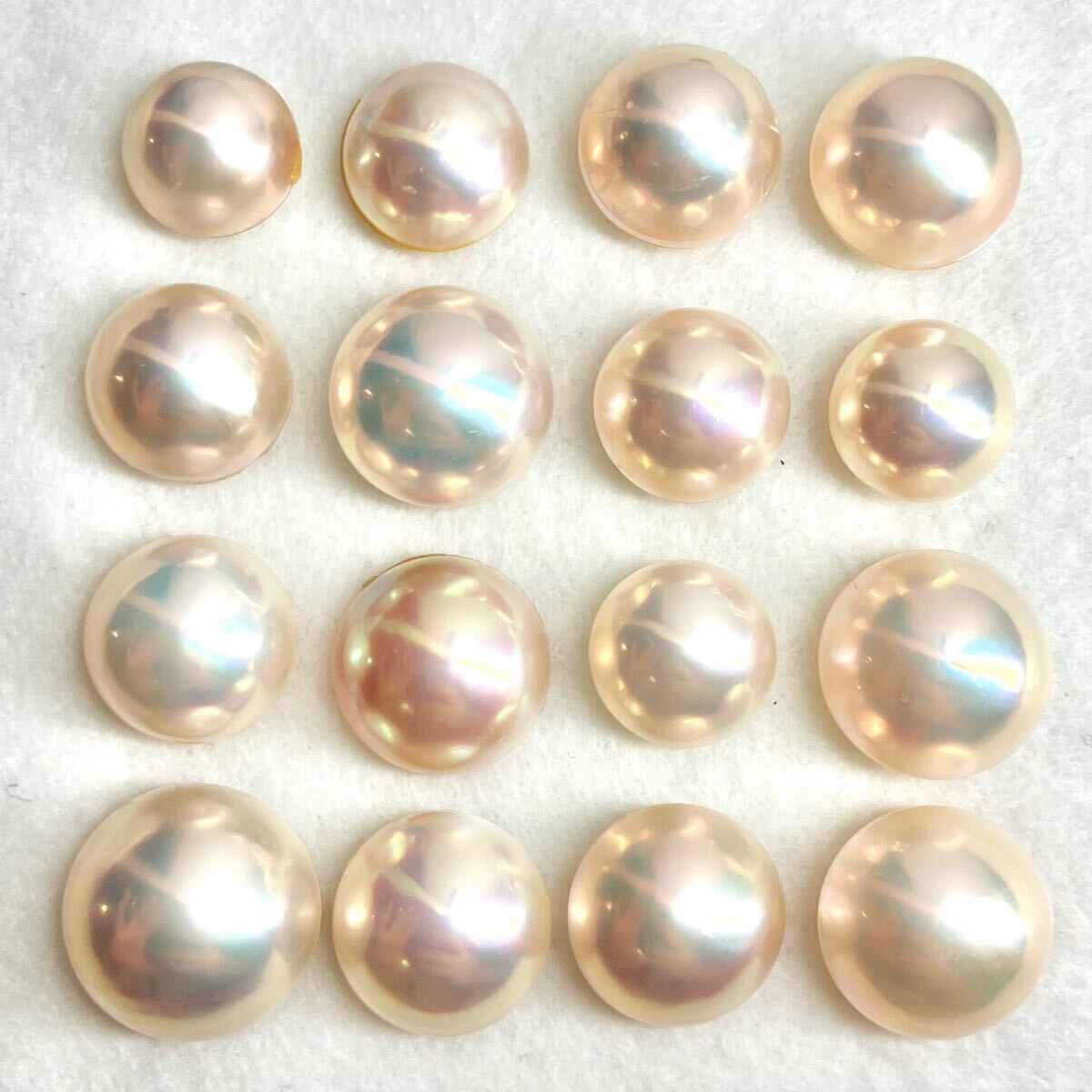 1円〜!!ツヤテリ抜群!!（マベパールおまとめ150ct）f 約30g 裸石 宝石 