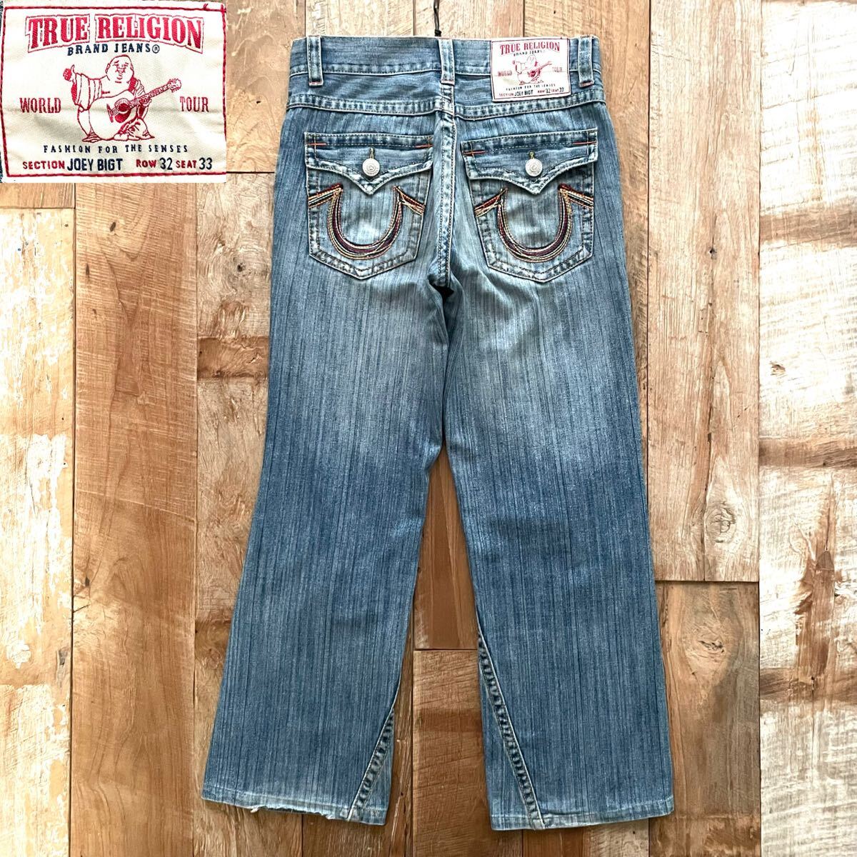 TRUE RELIGION JOEY SUPER T 32 x 33 白ステッチ 【公式通販】