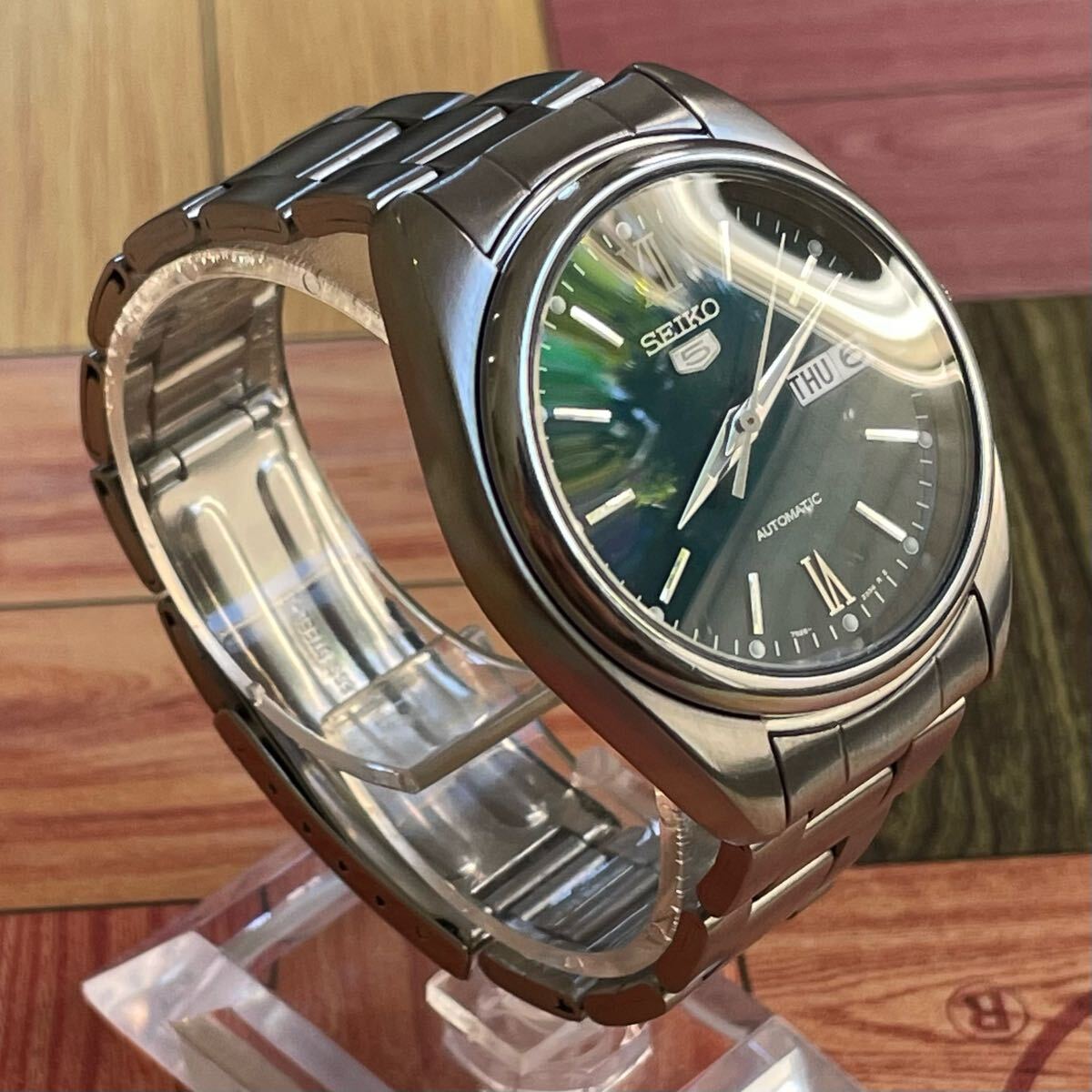 SEIKO 自動巻き時計 本体 グリーン文字盤 21石 2026年最新】SEIKO 文字盤