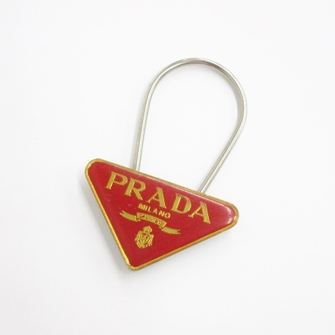 PRADA プラダ バッグチャーム トランプ ゴールド キーホルダー プラダ