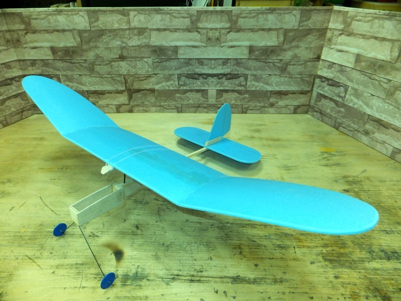 MS工房マイクロプレーン　ホッパーⅡ　組み立てキット素材　超初心者向き　青_1