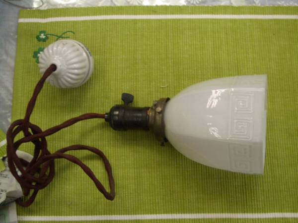 電傘◎乳白色◎レトロ◎電気傘_2