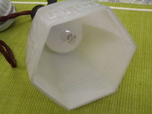 電傘◎乳白色◎レトロ◎電気傘_3