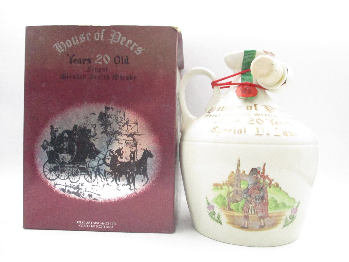 House of Peers スコッチウイスキー 陶器ボトル 記念品 同梱不可 1円～HOUSE OF PEERS 20年 Special De Luxe ハウス オブ