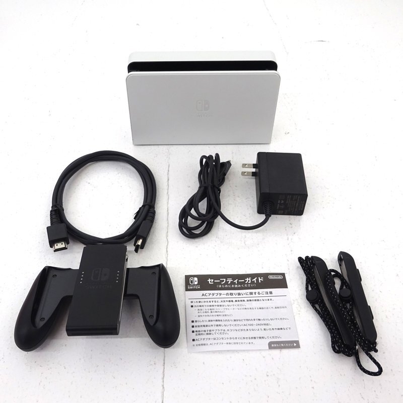 ★中古★Nintendo Switch 本体 Joy-Con(L)/(R)ホワイト 有機ELモデル HEG-S-KAAAA (ニンテンドースイッチ/1円～)★【GM649】_5