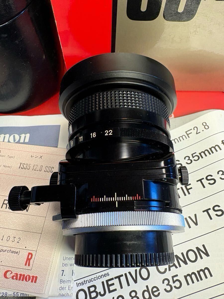 キヤノン TS 35mm /2.8 FDマウント アオリレンズ 美品 レア 希少 付属
