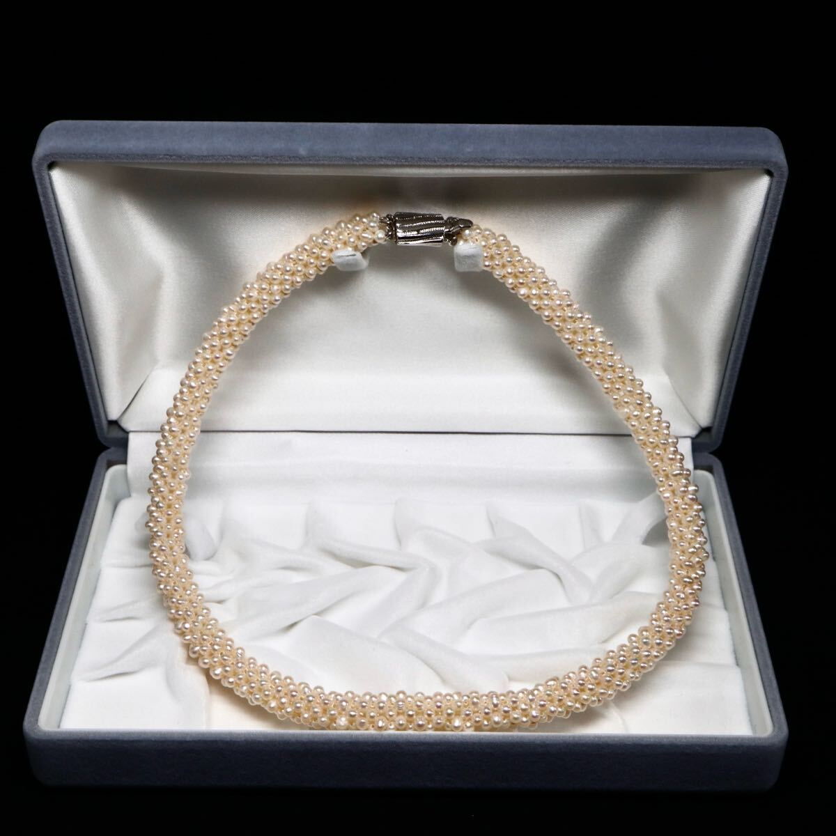◆本真珠ジャンクネックレス◆M 約38.3g 約41.5cm 約2.5mm珠 pearl パール necklace jewelry ジュエリー ホワイト CE0/DA0 L64_1