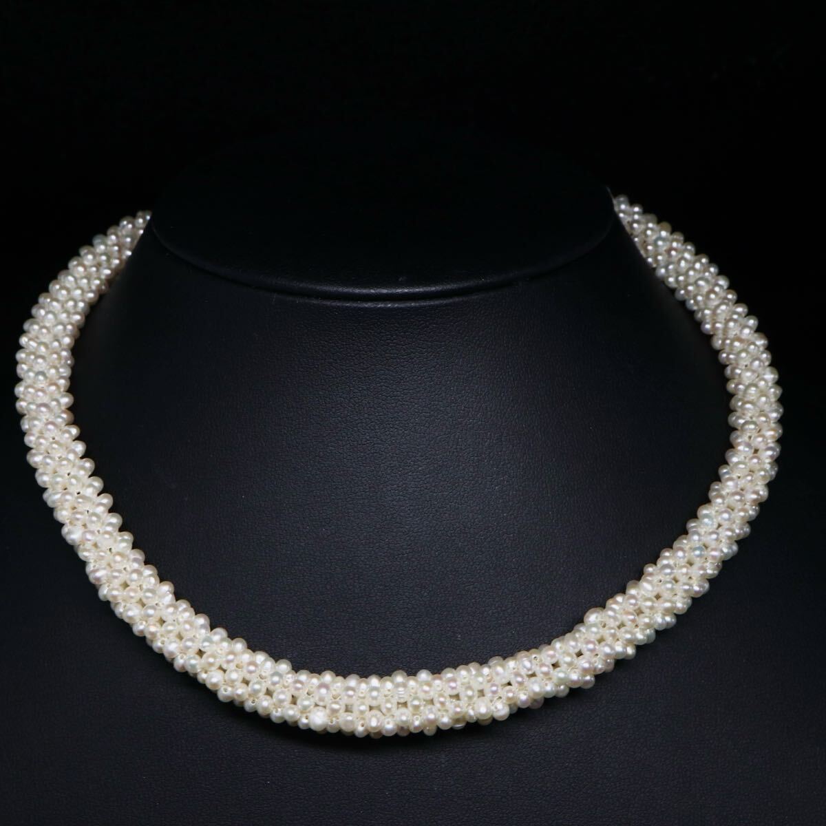 ◆本真珠ジャンクネックレス◆M 約38.3g 約41.5cm 約2.5mm珠 pearl パール necklace jewelry ジュエリー ホワイト CE0/DA0 L64_4