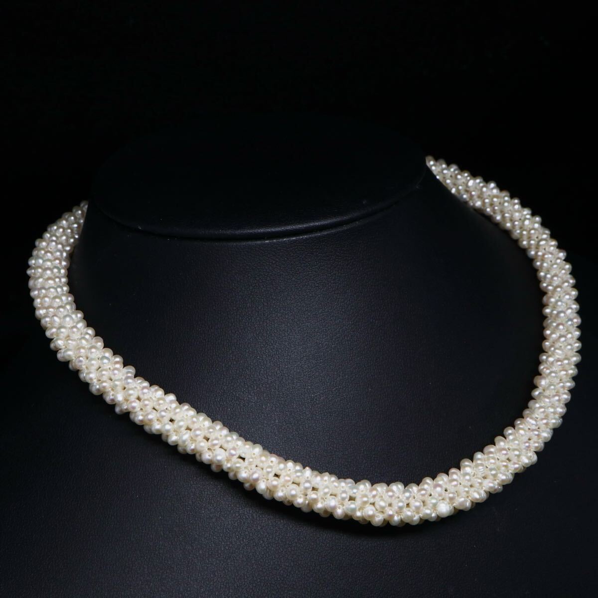 ◆本真珠ジャンクネックレス◆M 約38.3g 約41.5cm 約2.5mm珠 pearl パール necklace jewelry ジュエリー ホワイト CE0/DA0 L64_5