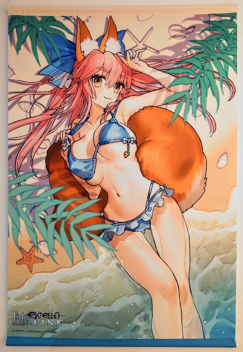 送料450円～ 中古・即決□玉藻の前 キャスター 水着 B2 タペストリー
