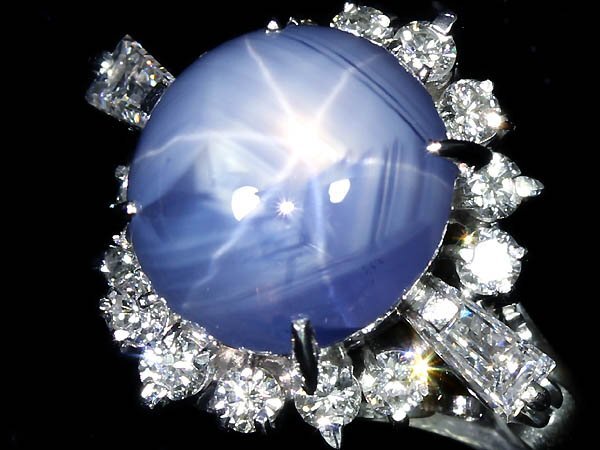 ML15221S【1円～】新品仕上【RK宝石】天然非加熱スターサファイア 大粒6.23ct 極上ダイヤモンド 総計0.55ct Pt900 高級リング ダイヤ_2